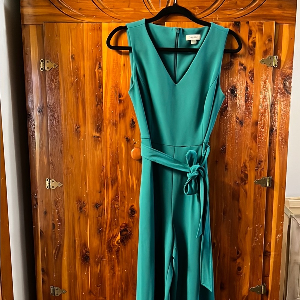 Teal CK Jumpsuit with 3/4 pants